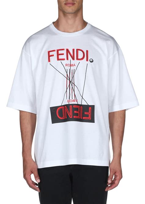 fendi tshirt uomo|fendi fiend t shirt.